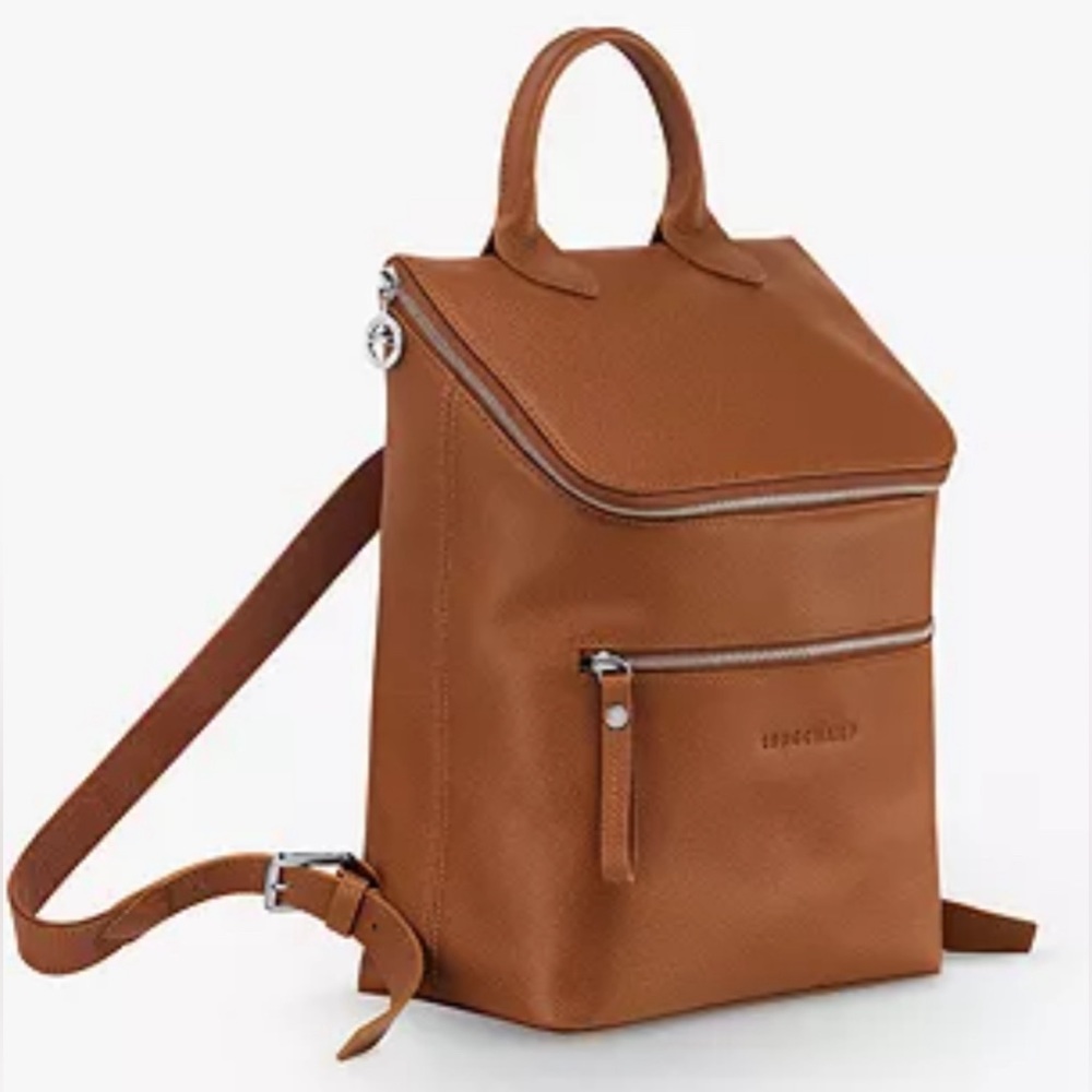 LONGCHAMP Leather Le Foulonné Backpack EUC